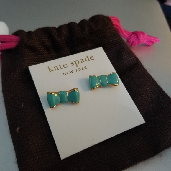Kate spade Tiffany blue bow earrings - Picture 1 of 3
